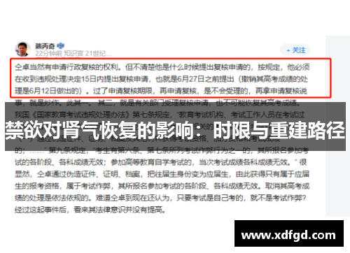 禁欲对肾气恢复的影响：时限与重建路径